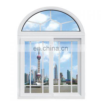High Quality Aluminium Profile Double Glass Sliding Arch Window photo-5