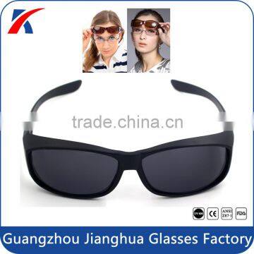 2016 New model matt black flexiable fit over reader sunglasses