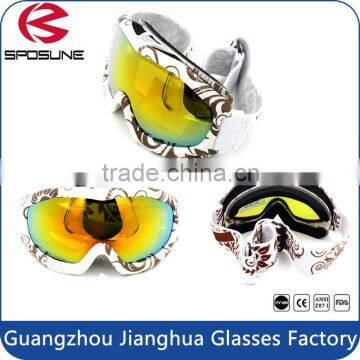 Top sale wide sphercial lens full shield protective snowmobile racing snowboard goggles