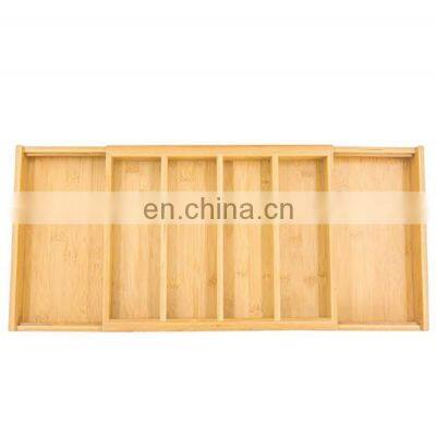 Hot selling cheap bamboo expandable utility cutlery drawer organizer gold supplier