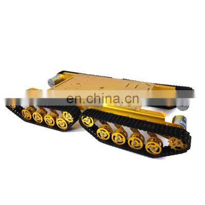 Intelligent Car 4 Driver 37 Motor Robot Gold Silver 150rpm TS500 Tracked Shock Absorption Tank Plastic Chassis