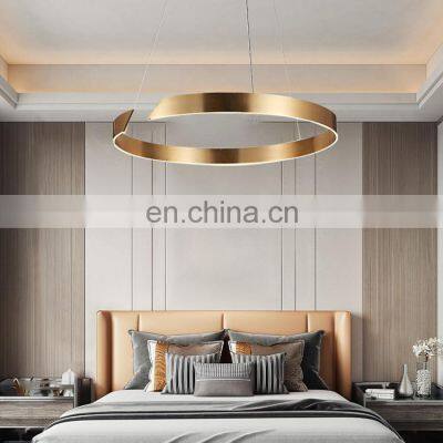 HUAYI Wholesale Modern Decoration Aluminum 45w Indoor Bedroom Acrylic Hanging LED Pendant Light