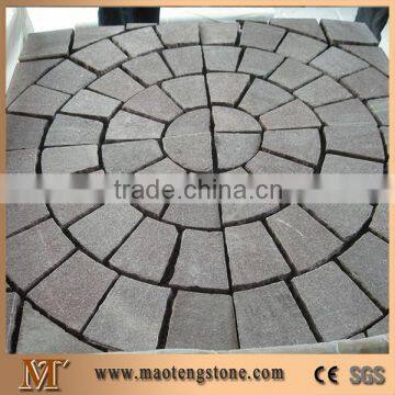 grey flamed mesh paving stone G603 G654