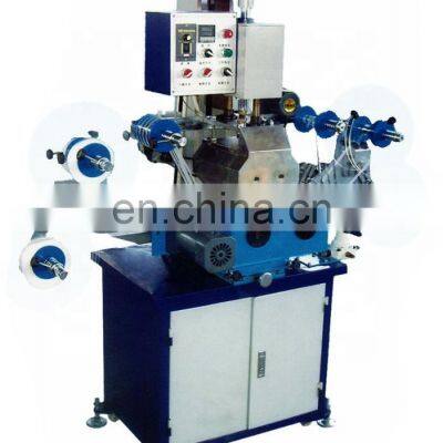 UT12 Fully Automatic Garment Elastic Ribbon Hot Foil Stamping Machine, Textile Fabric Satin Label Roll Heat Transfer Press