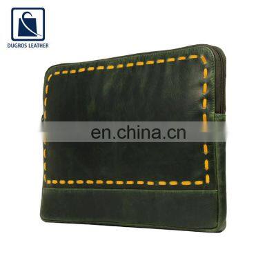 Hot Deal on Vintage Style Modern Design Genuine Quality Leather Laptop Sleeve Bag With Cotton Lining photo-2