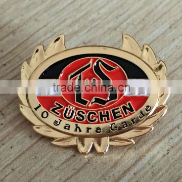 3D wreath lapel pin gold lapel pin manufacturers china custom lapel pin