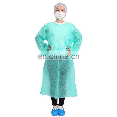 Disposable non woven fabric isolation gowns insolation gown PP PE surgical medical gown level 2