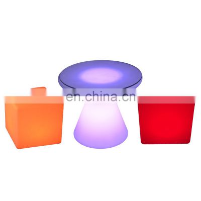 led cube chair outdoor waterproof bar chair cocktail tables event lounge club hotel furniture