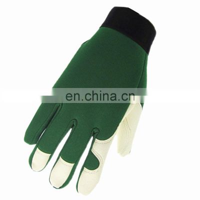 Good supplier pigskin palm gardening/daily workig gloves