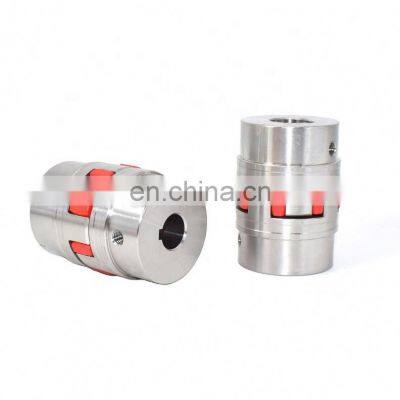 High elasticity stainless steel double flange rubber spider jaw shaft coupling