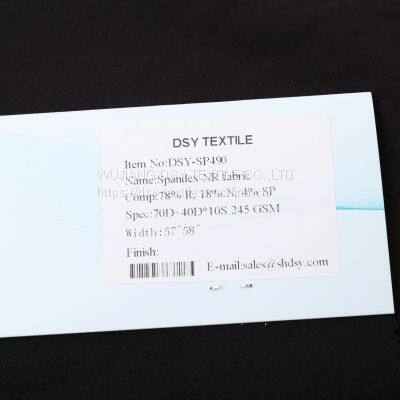 DSY Textile High Quality NR Spandex Fabric Twill Fabric photo-4