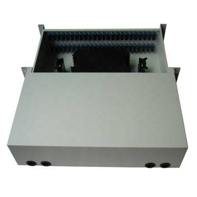 FTTX Network 96 Core 2U SC/ST/FC/LC Rack Mount Type ODF Fiber Optic Patch Panel