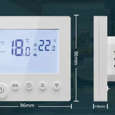 25A High-power Temperature Controller, Energy-saving and Timed Intelligent LCD Floor Heating Temperature Controller,