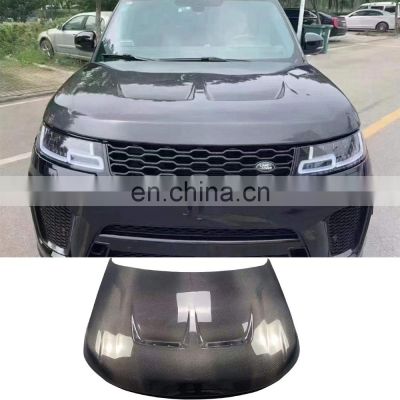 For Range Rover Sport SVR two-sided carbon fiber engine cover open hole heat dissipation 2014-2018