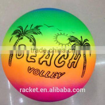 2015 cheap rainbow colorful pvc inflatable beach ball