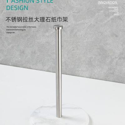 Nordic Kitchen Tissue Holder Brushed Gold Dining Table Vertical Roll Paper Holder Plastic Wrap Storage Hole-free Tissue Holder photo-2