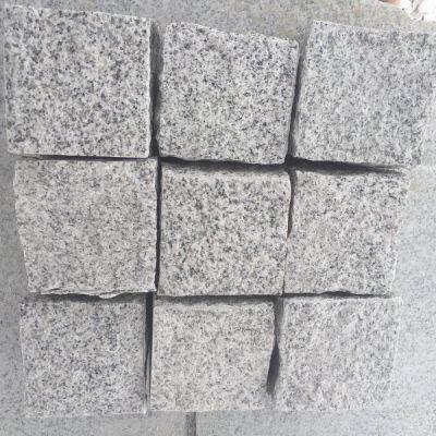 China G603 grey granite cobbles gray granite pavers natural split cobbles