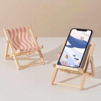 Lazy Beach Chair Phone Holder Mini Ornament