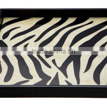 High quality best selling Zebra Lacquered Rectangular Serving Tray from Viet Nam