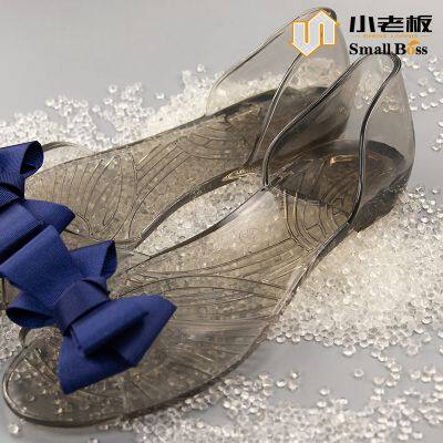 Virgin Crystal Transparent Soft PVC Granules Compound Colors Injection Low Price for Shoes Soles Rain Boots in South American photo-3
