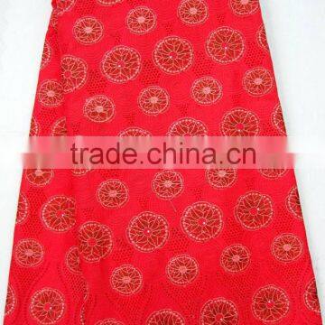 J597-7 heavy swiss voile embroidery african lace fabric men's lace