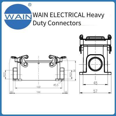 Wain Heavy-duty Connector, Corrosion-resistant, H24b-msf-2l/sc-2pg21, Metal 24b Housing, Rectangular Connector, Aviation Plug photo-3