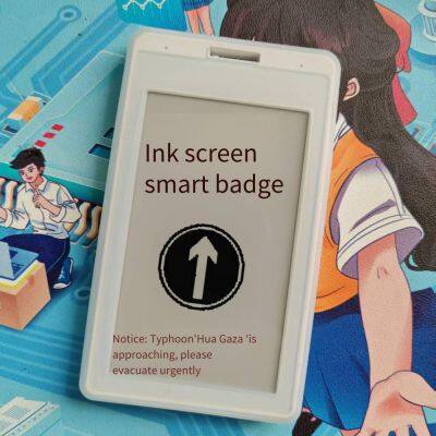 Персонализированная электронная ручка-знамя с экраном на основе технологии электронной чернил (e-ink) для записи, предназначенная для именных табличек сотрудников и записи данных на деловых встречах
