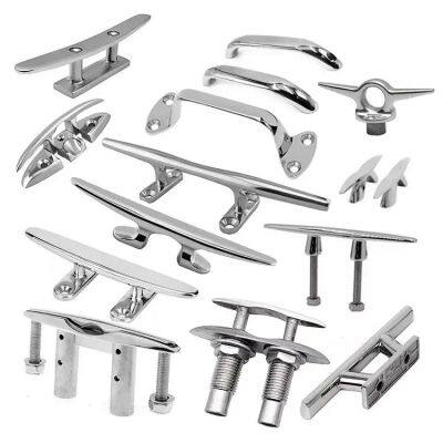 316 Stainless Steel Boat Dock Cleat Marine Flat Top Cleat Low Silhouette Trimline Cleat photo-3