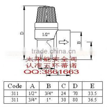 safety valve solar water heater