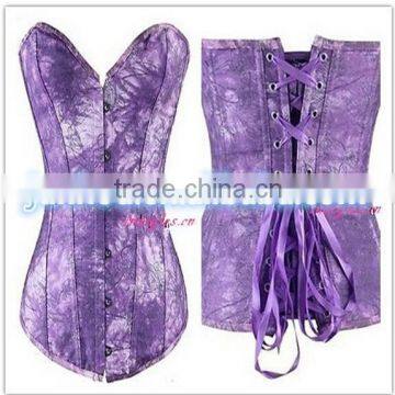 wholesale Junhou brand Waist Training Cincher Lace Up Bustier Body Shaper Overbust Corset Top