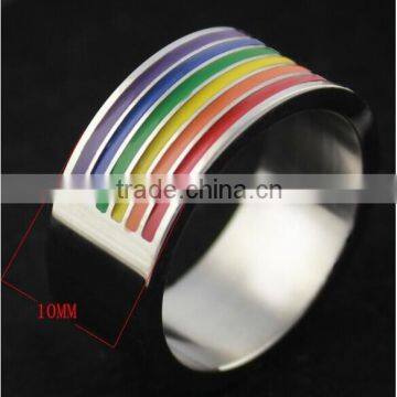 custom wholesale stainless steel colorful ring