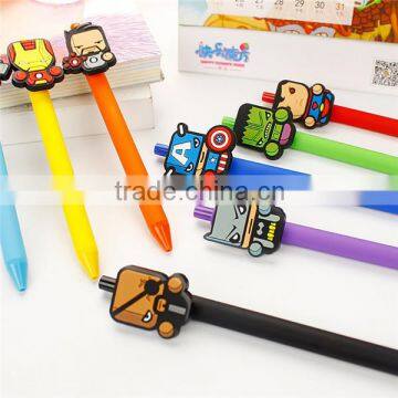 cheap wholesale fashion 3d avengers alliance cartoon character plastic ball pen for kids gifts