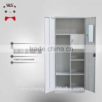 WLS durable steel almirah deisgn 2 door wardrobe