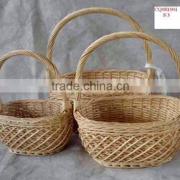 useful willow storage basket for fruit &bread with handle