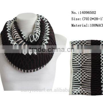 Gray Color Scarf Christmas Scarfs Woman Infinity Circle Knited Scarves photo-4