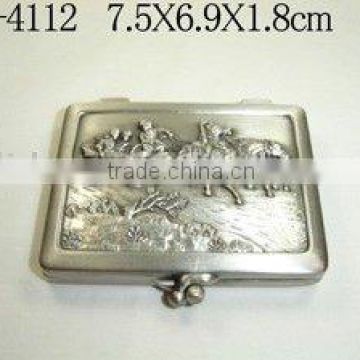 Fashion Pewter-plated Metal Portable Mirror