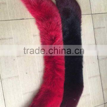 Winter Trendy Fox Fur Stripe Real Fur Fabric Collar For Garment