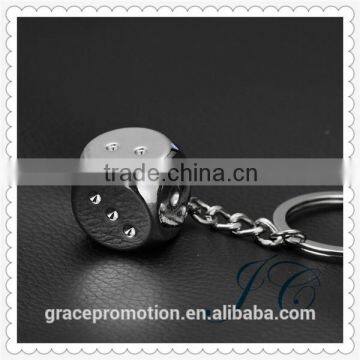 2015 Hot Sale Creative Metal Dice Keychain With Casino Wholesale