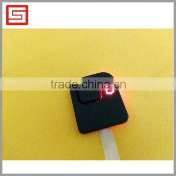 Silicone rubber membrane switch with LED backlight