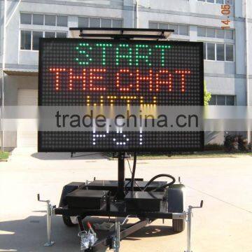 5 color trailer mounted VMS board trailer for advertising