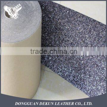Chunky gunmetal self-Stick glitter fabric border