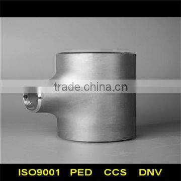 ISO Approval Seamless Stainless Steel Reducing Tee