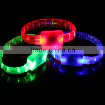 Awesome Party Glowing Bracelet changing card packing LED bracelet Light up Bracelets Armband luminous sexy Wrist Ring christmas