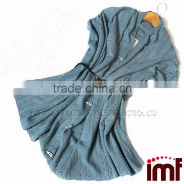 Knitted Ponchos Shawls With Buttons photo-2