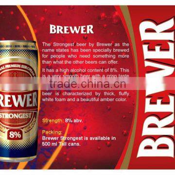 Brewer Strongest 8% Beer