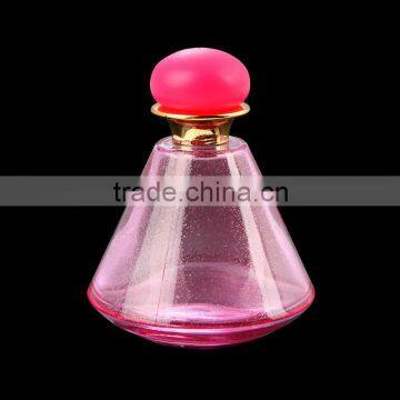 Round perfume bottle red plish perfume bottling