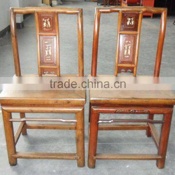 Chinese antique wooden dining chair LWE117