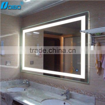 Wall mounted led illuminated bathroom shaving mirror