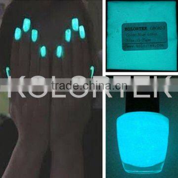 Sky Blue Nail Polish Glow Pigment Powder, Glow In The Dark Pigment