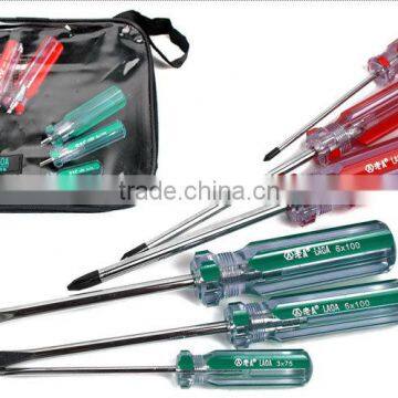 6pcs Colorful Transparent Handle Screwdriver Set Crossed and Slotted Screwdriver photo-4